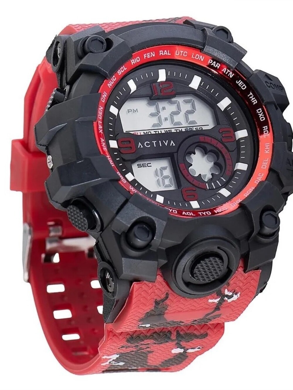 NWT Activa Endurance X Invicta Men's Digital Watch - 54.5mm. Red ACW435-001